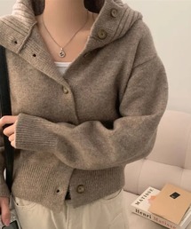 フード付き ニット」に該当するレディースのニット/セーター