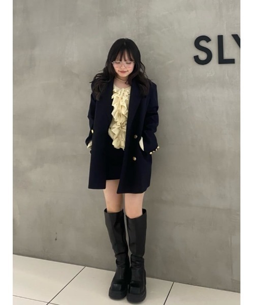 SLY FRONT FRILL KNIT トップス SLY | FRONT FRILL KNIT トップス (ニット ) |SHEL'TTER WEBSTORE
