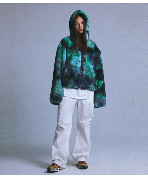 chancechance(チャンスチャンス)の「LOVE FLEECE JACKET(BLUE GREEN)(その他アウター・メンズ・その他・SMALL)」の1枚目の写真
