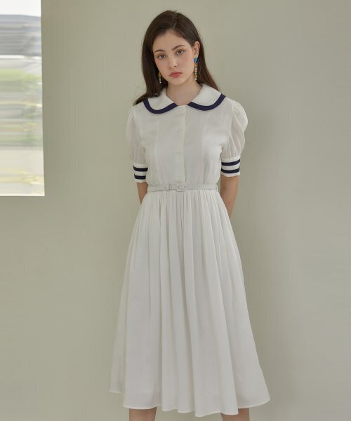 JULIY&CALLA（ジュリー&カラー）の「22HS ジュリ26 スマイル マリンワンピース アイボリー（ワンピース・レディース・その他・SMALL/MEDIUM）」の2枚目の写真