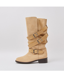 (Leather)Circling strap boots