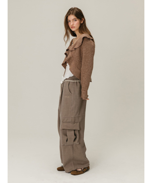 MOIFAIRE（モイフェア）の「PIGMENT CARGO SWEATPANTS / BROWN（スウェットパンツ・レディース・ブラウン・ONE SIZE）」の2枚目の写真