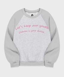 CONCEPTCOLLEGE（コンセプトカレッジ）の「Lettering Raglan Sweatshirt_Ash Gray/Light Gray [Unisex]（スウェット）」
