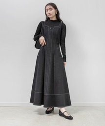 デニムフレアワンピース