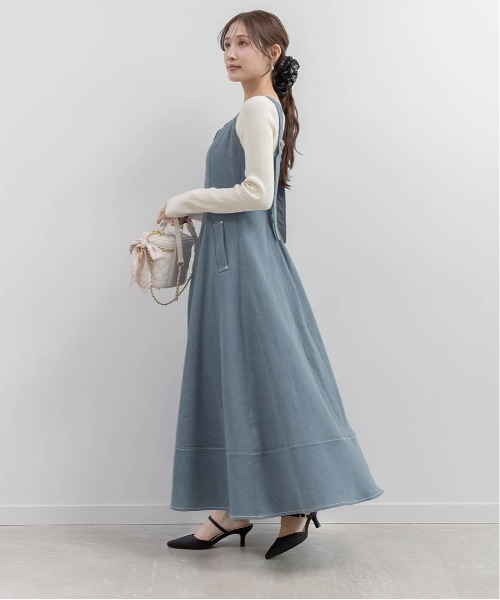 RANDA（ランダ）の「デニムフレアワンピース（ワンピース・レディース・インディゴブルー/ブルー/ブラック・1/0）」の8枚目の写真