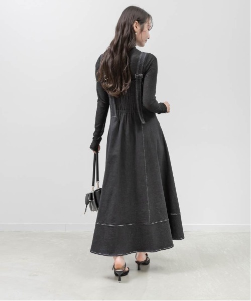 RANDA（ランダ）の「デニムフレアワンピース（ワンピース・レディース・インディゴブルー/ブルー/ブラック・1/0）」の19枚目の写真