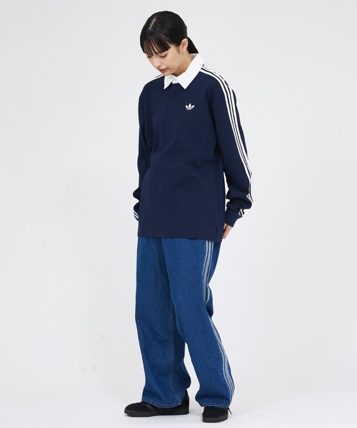 adidas（アディダス）の「【ADIDAS ORIGINALS / アディダスオリジナルス】 ADICOLOR DENIM FIREBIRD PANTS / デニム ファイヤーバードパンツ（デニムパンツ・メンズ・ブラック/インディゴブルー・M/L/XL）」の19枚目の写真