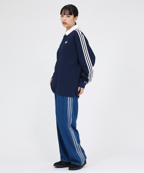 adidas（アディダス）の「【ADIDAS ORIGINALS / アディダスオリジナルス】 ADICOLOR DENIM FIREBIRD PANTS / デニム ファイヤーバードパンツ（デニムパンツ・メンズ・ブラック/インディゴブルー・M/L/XL）」の18枚目の写真