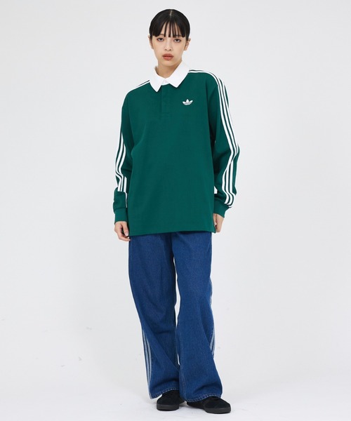 adidas（アディダス）の「【ADIDAS ORIGINALS / アディダスオリジナルス】 ADICOLOR DENIM FIREBIRD PANTS / デニム ファイヤーバードパンツ（デニムパンツ・メンズ・ブラック/インディゴブルー・M/L/XL）」の15枚目の写真