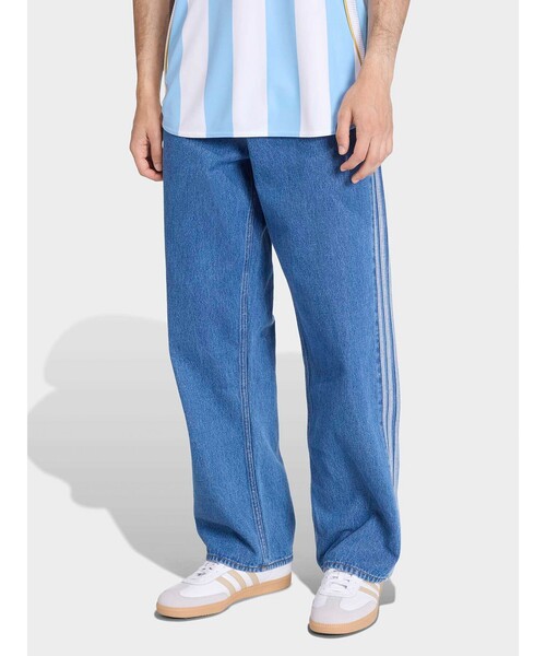 adidas（アディダス）の「【ADIDAS ORIGINALS / アディダスオリジナルス】 ADICOLOR DENIM FIREBIRD PANTS / デニム ファイヤーバードパンツ（デニムパンツ・メンズ・ブラック/インディゴブルー・M/L/XL）」の14枚目の写真