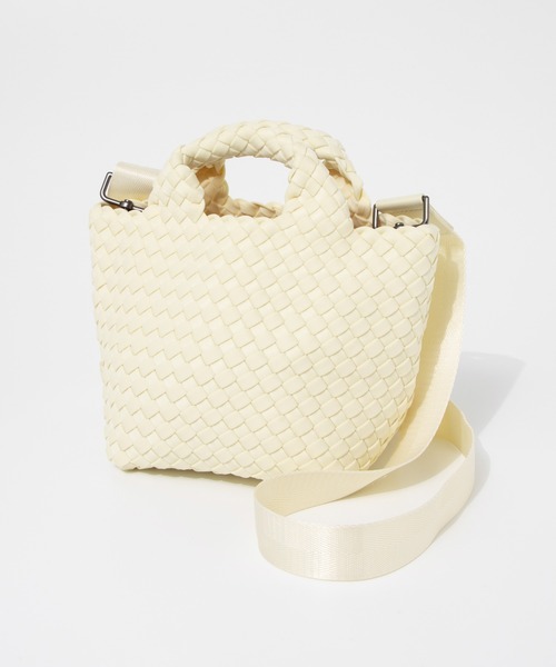 NAGHEDI(ナゲディ)の「NAGHEDI St Barths Petit Tote ナケディ メッシュ 2WAY トートバッグ(トートバッグ・レディース・ベージュ/ダークグレー/ホワイト/グリーン/ブラック/クリーム・FREE)」の2枚目の写真