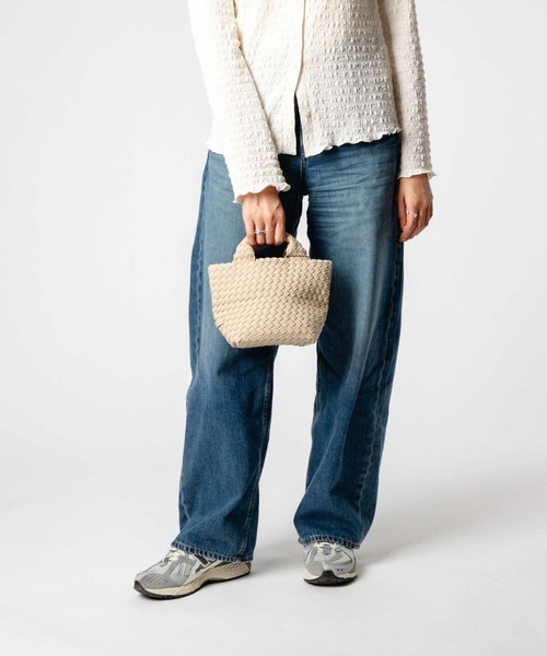 NAGHEDI(ナゲディ)の「NAGHEDI St Barths Petit Tote ナケディ メッシュ 2WAY トートバッグ(トートバッグ・レディース・ベージュ/ダークグレー/ホワイト/グリーン/ブラック/クリーム・FREE)」の7枚目の写真