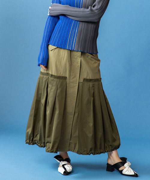 OSMOSIS（オズモーシス）の「タックバルーンスカート（スカート・レディース・ブラック/カーキ/ベージュ・ONE SIZE）」の3枚目の写真