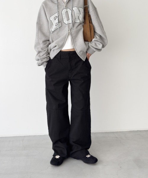 CANAL JEAN(キャナルジーン)の「Lakey Park ダブルニーワークパンツ(その他パンツ・レディース・ベージュ/ブラック・SMALL/MEDIUM)」の1枚目の写真