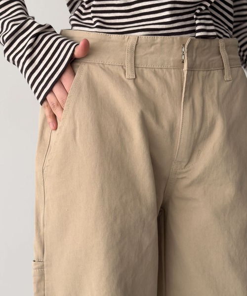 CANAL JEAN(キャナルジーン)の「Lakey Park ダブルニーワークパンツ(その他パンツ・レディース・ベージュ/ブラック・SMALL/MEDIUM)」の14枚目の写真
