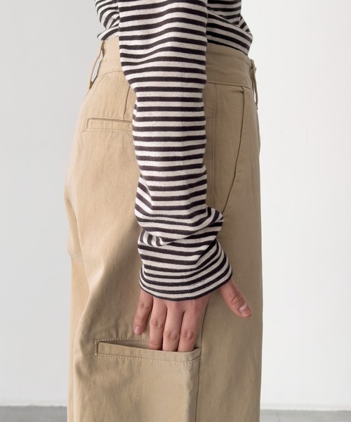 CANAL JEAN(キャナルジーン)の「Lakey Park ダブルニーワークパンツ(その他パンツ・レディース・ベージュ/ブラック・SMALL/MEDIUM)」の15枚目の写真