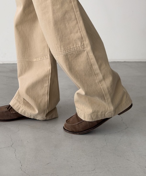 CANAL JEAN(キャナルジーン)の「Lakey Park ダブルニーワークパンツ(その他パンツ・レディース・ベージュ/ブラック・SMALL/MEDIUM)」の17枚目の写真