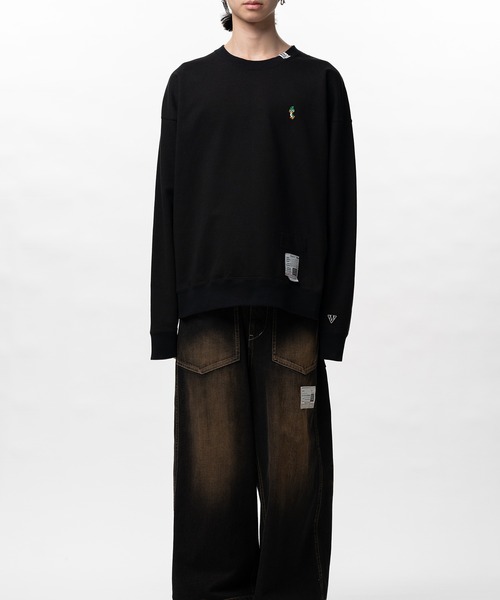 Maison MIHARA YASUHIRO(メゾンミハラヤスヒロ)の「Leon Embroidery Sweatshirt(スウェット・メンズ・ブラック/グレー・46/44/48)」の4枚目の写真