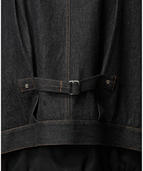 UNISEX》Different Materials Layering Prime-Over Trucker Jacket/異