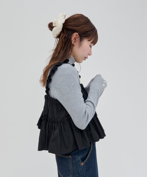 DISCOAT（ディスコート）の「【umm.】アシメフリルキャミブラウス（シャツ/ブラウス・レディース・ブラック/オフホワイト/サックスブルー・FREE）」の20枚目の写真