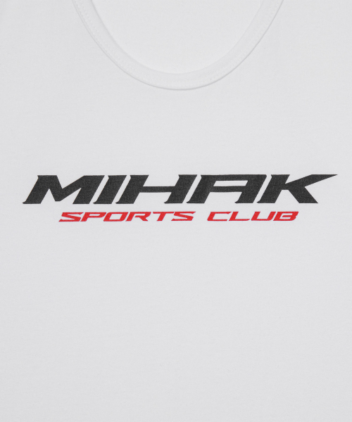 MIHAK(ミハク)の「スポンサー ロゴ ディープ スリーブレス (ホワイト)(Tシャツ/カットソー・メンズ・その他・1/2/3)」の8枚目の写真