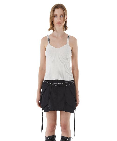 JACQUARD STRAP SLEEVELESS / IVORY