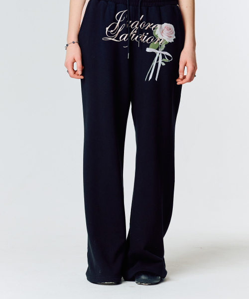 LARTIGENT（ラーティゼン）の「L15 ROSE TRAINING PANTS(BLACK)（スウェットパンツ・レディース・その他・FREE）」の5枚目の写真