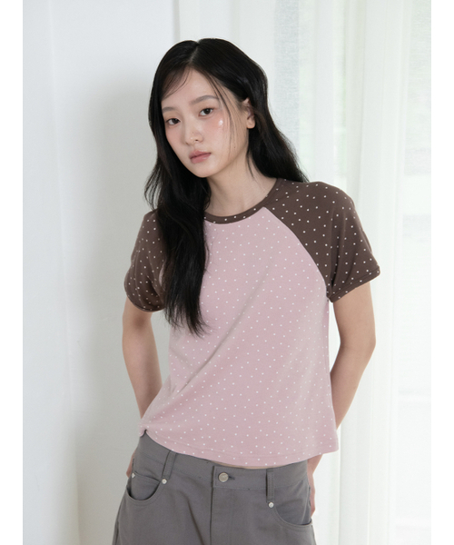 OAFISH（オアフィッシュ）の「MINI STAR RAGLAN T-SHIRT, PINK（Tシャツ/カットソー・レディース・その他・ONE SIZE）」の2枚目の写真
