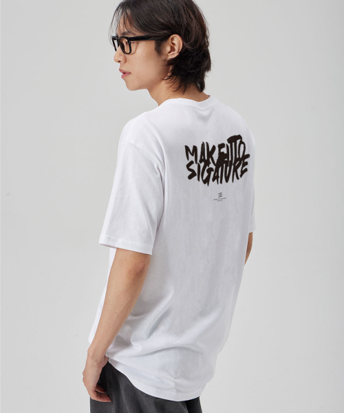 MAKEITTO（メイキット）の「[GRAFFITI LOGO] CREW NECK TEE_WHITE（Tシャツ/カットソー・メンズ・その他・M/L/XL/XXL）」の4枚目の写真