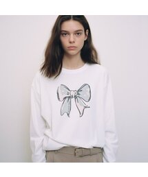 OHP x ハーモニア リボンベーシック長袖Tシャツ