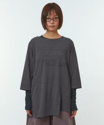 CUT LINE LONG SLEEVE [CHARCOAL GRAY]