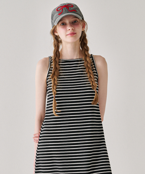 RONRON(ロンロン)の「HEART RIBBON BALL CAP CHARCOAL(キャップ・レディース・その他・FREE)」の2枚目の写真