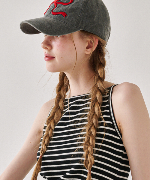 RONRON(ロンロン)の「HEART RIBBON BALL CAP CHARCOAL(キャップ・レディース・その他・FREE)」の4枚目の写真