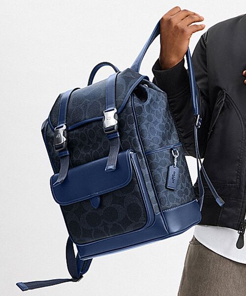 COACH（コーチ）の「リーグ フラップ バックパック・ミックスド