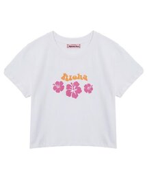 ウェーブアロハクロップTシャツ_ホワイト
