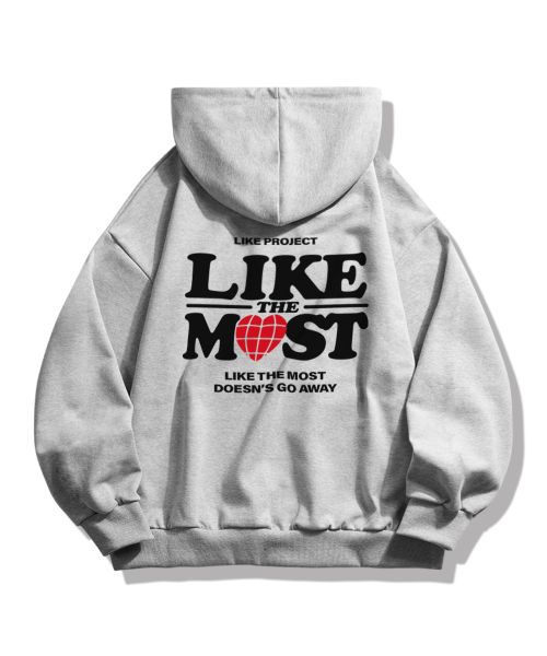 LIKE THE MOST(ライクザモースト)の「ライクプロジェクト オーバーサイズ フードパーカー_メランジ(パーカー・レディース・その他・S/M/L/XL)」の1枚目の写真