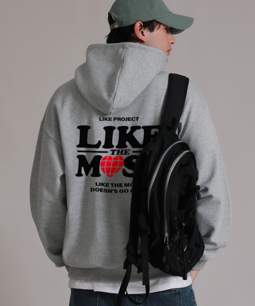 LIKE THE MOST(ライクザモースト)の「ライクプロジェクト オーバーサイズ フードパーカー_メランジ(パーカー・レディース・その他・S/M/L/XL)」の3枚目の写真
