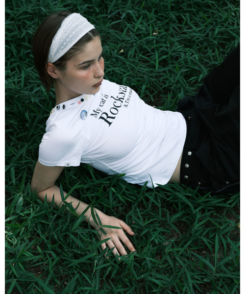 【美品】Gヘアバンド＿ホワイト Lace Headband (White)（ヘアバンド）｜JOEGUSH（ジョーガッシュ）の
