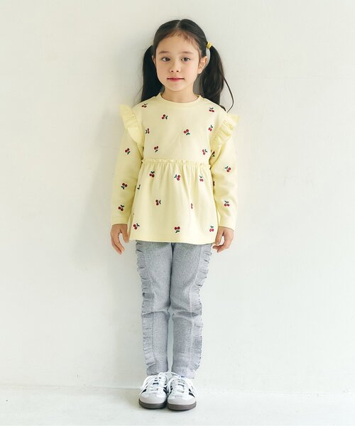 apres les cours（アプレレクール）の「サイドフリルレギンス/7days Style pants（その他パンツ・キッズ・ラベンダー/ライトグレー/アイボリー・110/100/90/80/130/120）」の6枚目の写真