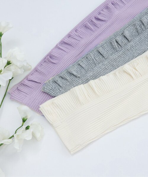 apres les cours（アプレレクール）の「サイドフリルレギンス/7days Style pants（その他パンツ・キッズ・ラベンダー/ライトグレー/アイボリー・110/100/90/80/130/120）」の9枚目の写真