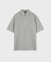 LIEU HOMME（リュウオム）の「シアッカー チェック シャツ_ホワイト（シャツ/ブラウス）」