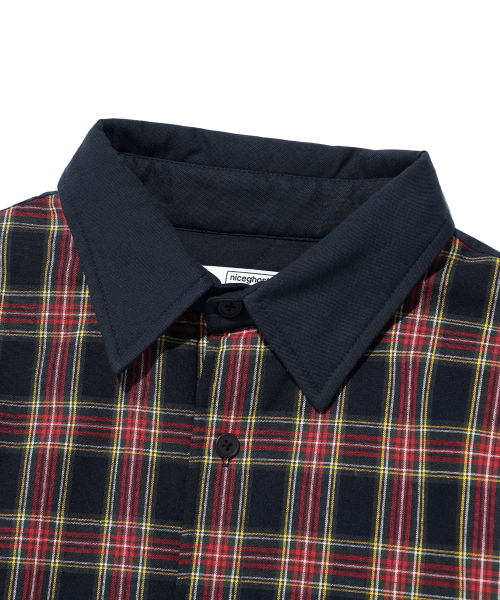 NICE GHOST CLUB(ナイスゴーストクラブ)の「FFATS CHECK SHIRTS JACKET_NAVY(NG2EFUJ202A)(その他アウター・レディース・ネイビー・S/M/L)」の3枚目の写真