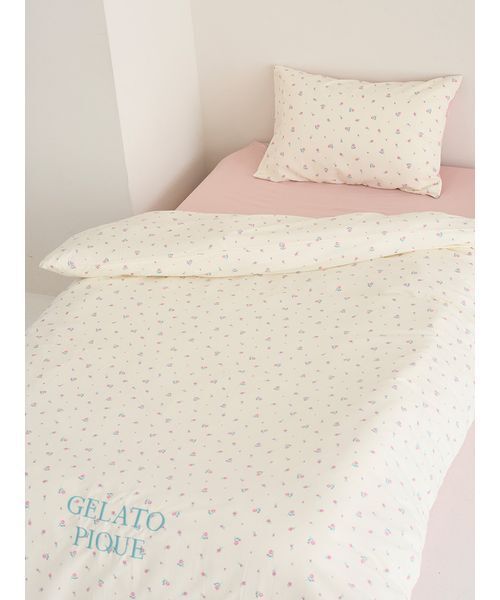 gelato pique Sleep（ジェラートピケスリープ）の「【Sleep】【ONLINE限定カラーあり】バリエーションプリント寝具３点セット（シングル）（寝具・レディース・ブルー/アイボリー/ライトグレー/ピンク・S）」の5枚目の写真