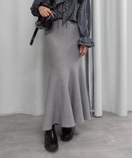 Lots of Love（ロッツオブラブ）の「ニットマーメイドスカート【ベルトセット】（スカート・レディース・グレー/ブラック/アイボリー/ベージュ・M）」の11枚目の写真