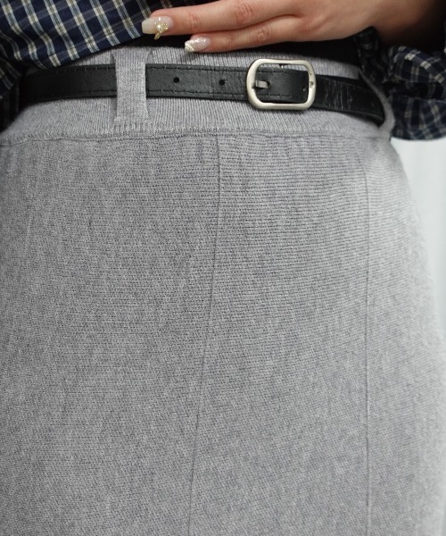 Lots of Love（ロッツオブラブ）の「ニットマーメイドスカート【ベルトセット】（スカート・レディース・グレー/ブラック/アイボリー/ベージュ・M）」の13枚目の写真