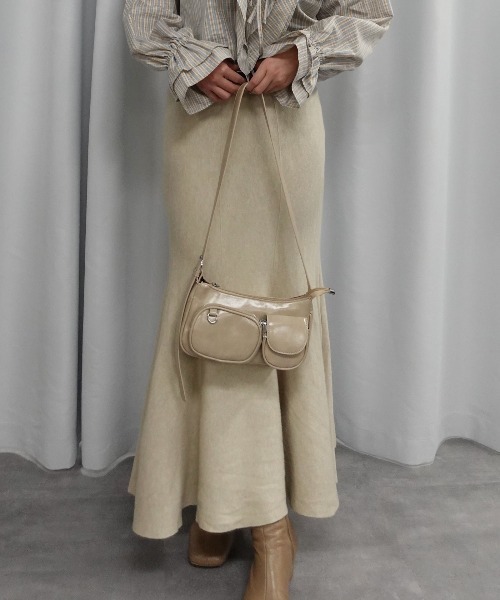 Lots of Love（ロッツオブラブ）の「ニットマーメイドスカート【ベルトセット】（スカート・レディース・グレー/ブラック/アイボリー/ベージュ・M）」の14枚目の写真