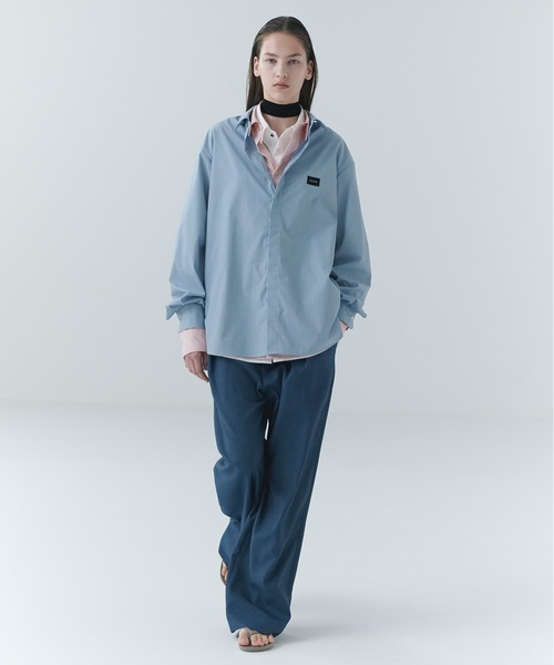 CULLNI（クルニ）の「Faux Denim Tuck Wide Pants（デニムパンツ・メンズ・ネイビー/ブルー/ブラック・2/1/0）」の5枚目の写真