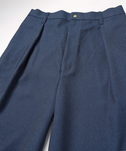 CULLNI（クルニ）の「Faux Denim Tuck Wide Pants（デニムパンツ・メンズ・ネイビー/ブルー/ブラック・2/1/0）」の8枚目の写真