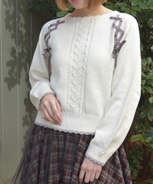 axes femme | レースアップニットPO(ニット/セーター)