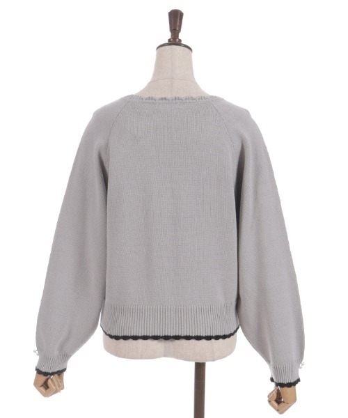 axes femme(アクシーズファム)の「レースアップニットPO(ニット/セーター・レディース・グレー/キナリ/ミント・FREE)」の11枚目の写真